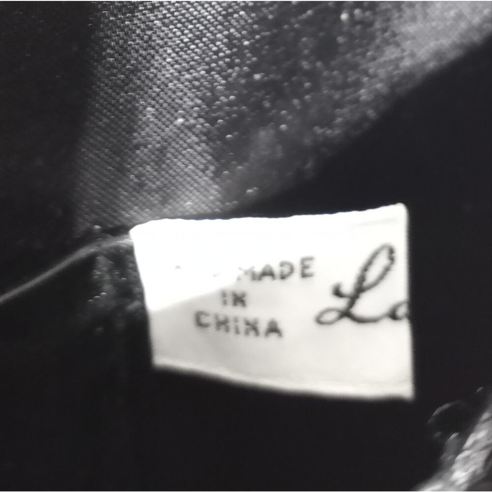 Vintage La Regale Black Lace And Bead Purse Clutch - Picture 6 of 12